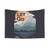 Let's Go Adventure Tapestry featuring minimalist mountain and travel design