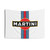 Martini Racing Stripe Retro Motorsport Tapestry