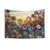 Stained Glass Evening Wildflowers Tapestry