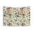 Vibrant Biology 101 Tapestry - Botanical & Entomology Art