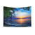 Blue Ocean Sunset Tapestry