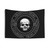 Memento Mori III Tapestry - Skeleton Skull Latin Phrase Art