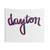 Dayton Calligraphy Tapestry - Retro Ohio College Wall Art