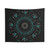 Buffalo Skull and Feathers Aqua Tapestry