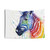 Vibrant Rainbow Zebra Watercolor Tapestry