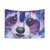 Galaxy Watercolor Tapestry with Cute Raccoon