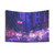Neon Hong Kong Cyberpunk Tapestry