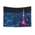 Tokyo Tower Cyberpunk Tapestry