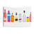 Alcohol Bottles Tapestry for Parties and Celebrations
