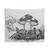 Whimsical mushroom tapestry wall art