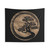 Enso Zen Circle and Bonsai Tree Gold Tapestry Wall Hanging