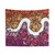 Colorful floral snake lesbian pride tapestry