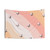 Peach Clouds and Stars Striped Pattern Tapestry Wall Hanging