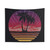 Retro 80s Outrun Sunset Palm Tree Tapestry