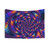 Spiral Fractal Tapestry with Blue and Orange Stripes