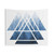 Sacred Geometry Triangles Tapestry - Misty Forest Blues