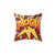 Pop Art Comic Book Pillow with Vintage Design