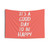 Inspirational coral pink tapestry with happy quotes