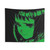 Anime Tapestry Featuring a Vibrant Hydro Green Girl Art