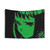 Anime Tapestry Featuring a Vibrant Hydro Green Girl Art