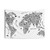Typography World Map Tapestry