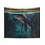 Moonlit Whales Tapestry - Serene Ocean Wall Art