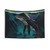 Moonlit Whales Tapestry - Serene Ocean Wall Art