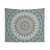 Dreamy Grey, Blue and Ivory Mandala Tapestry Wall Hanging