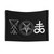 Satanic Tri-Symbol Tapestry - Sigil of Lucifer, Baphomet and Leviathan Cross