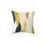 Geometric Minimalist Mustard and Navy Throw Pillow