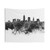 Cleveland skyline watercolor tapestry