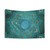 Teal and rose gold mandala tapestry wall decor