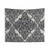 Charcoal Doodle Patterned Tapestry Wall Hanging
