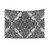 Charcoal Doodle Patterned Tapestry Wall Hanging