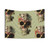 Garden Skull Light Tapestry with Floral and Nature Motifs