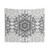 Black and White Mandala Tapestry