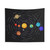 Subtle Pride Flag Tapestry with Planets and Solar System Design
