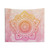 Boho Mandala Tapestry Wall Hanging - Pink & Yellow