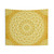 Boho Mandala Tapestry in Vibrant Golden Yellow