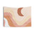 Boho landscape tapestry with mountain moon scene