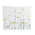 White daisy branch watercolor tapestry
