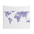 World Map Watercolor Tapestry