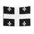 Quebec Flag Tapestry Featuring Black and White Fleurs de Lys Design