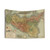 Historic 1900 Map of Sicily Tapestry