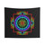 Shri Yantra Cosmic Conductor Rainbow Tapestry