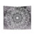 Gray Mandala Tapestry Wall Hanging