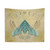 Vintage Oriental Tapestry with Luna Moth and Night Garden