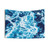 Turquoise Ocean Wave Tapestry - Marbled Seas Design