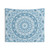 Faded Blue Mandala Tapestry Wall Hanging