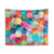 Colorful bohemian hexagon pattern tapestry